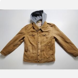Levi's Tan Jacket with Gray Hood